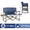 imageTIMBER RIDGE Double Camping Chair Foldable Loveseat Directors Chairs Oversized Double Folding Camping Chairs with 2 Side Tables 2 Person Lawn Chair Heavy Duty Support 600 LBS for Outdoor BlueBlue