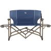 imageTIMBER RIDGE Double Camping Chair Foldable Loveseat Directors Chairs Oversized Double Folding Camping Chairs with 2 Side Tables 2 Person Lawn Chair Heavy Duty Support 600 LBS for Outdoor BlueBlue