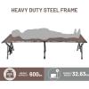 imageTIMBER RIDGE Folding Camping Cot for AdultsOutdoor Bed Camp Cots for Sleeping with Carry BagFoldable XL Hunting for Camping Hiking CamouflageHome Travel Support up to 600lbs TanTan
