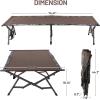 imageTIMBER RIDGE Folding Camping Cot for AdultsOutdoor Bed Camp Cots for Sleeping with Carry BagFoldable XL Hunting for Camping Hiking CamouflageHome Travel Support up to 600lbs TanTan