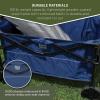 imageTIMBER RIDGE Folding Collapsible Wagon Utility Push Pull Beach Wagon with AllTerrain Universal Wheels Heavy Duty Foldable Grocery Cart for Outdoor Garden Camping Shopping Holds 225 lbs Dark Blue