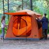 imageTIMBER RIDGE Instant Pop Up Hub Tent 4 Person Portable Weather Resistant Camping Tent 60 Second SetUp Easy Up Tents with Rain Fly and Carry Bag Orange