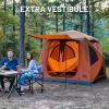 imageTIMBER RIDGE Instant Pop Up Hub Tent 4 Person Portable Weather Resistant Camping Tent 60 Second SetUp Easy Up Tents with Rain Fly and Carry Bag Orange