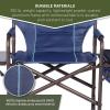 imageTIMBER RIDGE Lightweight Camping Chair Portable Laurel Directors Chair with Foldable Side Table Cooler Bag ampamp Mesh Pocket Compact Outdoor Folding Lawn Chair Supports 300lbs GreyBlue