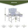 imageTIMBER RIDGE Lightweight Camping Chair Portable Laurel Directors Chair with Foldable Side Table Cooler Bag ampamp Mesh Pocket Compact Outdoor Folding Lawn Chair Supports 300lbs GreyBlue