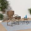 imageTIMBER RIDGE Lightweight Camping Chair Portable Laurel Directors Chair with Foldable Side Table Cooler Bag ampamp Mesh Pocket Compact Outdoor Folding Lawn Chair Supports 300lbs GreyEarth Brown