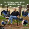 imageTIMBER RIDGE Lightweight Camping Chair Portable Laurel Directors Chair with Foldable Side Table Cooler Bag ampamp Mesh Pocket Compact Outdoor Folding Lawn Chair Supports 300lbs GreyBlue
