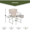 imageTIMBER RIDGE Lightweight Camping Chair Portable Laurel Directors Chair with Foldable Side Table Cooler Bag ampamp Mesh Pocket Compact Outdoor Folding Lawn Chair Supports 300lbs GreyEarth Brown