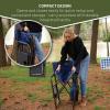 imageTIMBER RIDGE Lightweight Camping Chair Portable Laurel Directors Chair with Foldable Side Table Cooler Bag ampamp Mesh Pocket Compact Outdoor Folding Lawn Chair Supports 300lbs GreyBlue