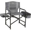 imageTIMBER RIDGE Lightweight Camping Chair Portable Laurel Directors Chair with Foldable Side Table Cooler Bag ampamp Mesh Pocket Compact Outdoor Folding Lawn Chair Supports 300lbs GreyGrey