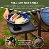 imageTIMBER RIDGE Lightweight Camping Chair Portable Laurel Directors Chair with Foldable Side Table Cooler Bag ampamp Mesh Pocket Compact Outdoor Folding Lawn Chair Supports 300lbs GreyEarth Brown