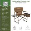imageTIMBER RIDGE Lightweight Camping Chair Portable Laurel Directors Chair with Foldable Side Table Cooler Bag ampamp Mesh Pocket Compact Outdoor Folding Lawn Chair Supports 300lbs GreyEarth Brown