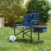 imageTIMBER RIDGE Lightweight Camping Chair Portable Laurel Directors Chair with Foldable Side Table Cooler Bag ampamp Mesh Pocket Compact Outdoor Folding Lawn Chair Supports 300lbs GreyBlue