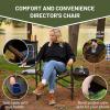 imageTIMBER RIDGE Lightweight Camping Chair Portable Laurel Directors Chair with Foldable Side Table Cooler Bag ampamp Mesh Pocket Compact Outdoor Folding Lawn Chair Supports 300lbs GreyEarth Brown