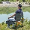 imageTIMBER RIDGE Lightweight Camping Chair Portable Laurel Directors Chair with Foldable Side Table Cooler Bag ampamp Mesh Pocket Compact Outdoor Folding Lawn Chair Supports 300lbs GreyGrey