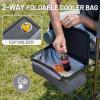 imageTIMBER RIDGE Lightweight Camping Chair Portable Laurel Directors Chair with Foldable Side Table Cooler Bag ampamp Mesh Pocket Compact Outdoor Folding Lawn Chair Supports 300lbs GreyGrey