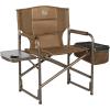 imageTIMBER RIDGE Lightweight Camping Chair Portable Laurel Directors Chair with Foldable Side Table Cooler Bag ampamp Mesh Pocket Compact Outdoor Folding Lawn Chair Supports 300lbs GreyEarth Brown