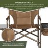 imageTIMBER RIDGE Lightweight Camping Chair Portable Laurel Directors Chair with Foldable Side Table Cooler Bag ampamp Mesh Pocket Compact Outdoor Folding Lawn Chair Supports 300lbs GreyEarth Brown