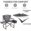 imageTIMBER RIDGE Lightweight Camping Chair Portable Laurel Directors Chair with Foldable Side Table Cooler Bag ampamp Mesh Pocket Compact Outdoor Folding Lawn Chair Supports 300lbs GreyGrey
