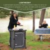 imageTIMBER RIDGE Lightweight Portable Aluminum Heat Resistant Storage Camp Cook Station Foldable Grill Table for BBQ Picnic Backyard Grey
