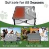 imageTIMBER RIDGE Outdoor Dog Bed Cooling Elevated Pet Bed Portable Raised Dog Bed with Breathable Mesh Dog Bed Foldable Dog Cot for Indoor ampamp Outside GreyPad Mat