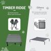 imageTIMBER RIDGE Outdoor Dog Bed Cooling Elevated Pet Bed Portable Raised Dog Bed with Breathable Mesh Dog Bed Foldable Dog Cot for Indoor ampamp Outside GreyPad Mat