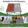 imageTIMBER RIDGE Outdoor Dog Bed Cooling Elevated Pet Bed Portable Raised Dog Bed with Breathable Mesh Dog Bed Foldable Dog Cot for Indoor ampamp Outside GreyPad Mat
