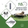 imageTIMBER RIDGE Outdoor Dog Bed Cooling Elevated Pet Bed Portable Raised Dog Bed with Breathable Mesh Dog Bed Foldable Dog Cot for Indoor ampamp Outside GreyBreathable Mesh