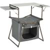 imageTIMBER RIDGE Outdoor Folding Camping Kitchen Table Lightweight Portable Aluminum Cooking Table with Storage and Carry Bag Camp Cook Station Foldable Grill Table for BBQ Picnic Backyard BrownGrey