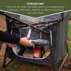 imageTIMBER RIDGE Outdoor Folding Camping Kitchen Table Lightweight Portable Aluminum Cooking Table with Storage and Carry Bag Camp Cook Station Foldable Grill Table for BBQ Picnic Backyard BrownGrey
