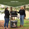 imageTIMBER RIDGE Outdoor Folding Camping Kitchen Table Lightweight Portable Aluminum Cooking Table with Storage and Carry Bag Camp Cook Station Foldable Grill Table for BBQ Picnic Backyard BrownGrey