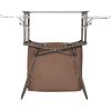 imageTIMBER RIDGE Outdoor Folding Camping Kitchen Table Lightweight Portable Aluminum Cooking Table with Storage and Carry Bag Camp Cook Station Foldable Grill Table for BBQ Picnic Backyard BrownBrown