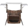 imageTIMBER RIDGE Outdoor Folding Camping Kitchen Table Lightweight Portable Aluminum Cooking Table with Storage and Carry Bag Camp Cook Station Foldable Grill Table for BBQ Picnic Backyard BrownBrown