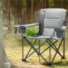 imageTIMBER RIDGE Oversized Folding Camping Chair for Adults Support 550 LBS Heavy Duty with Cup Holder Side Pocket for Camp Lawn Picnic Tan 2 PackGrey2 Pack