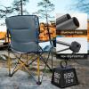 imageTIMBER RIDGE Oversized Folding Camping Chair for Adults Support 550 LBS Heavy Duty with Cup Holder Side Pocket for Camp Lawn Picnic Tan 2 PackNavy2 Pack