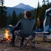 imageTIMBER RIDGE Oversized Folding Camping Chair for Adults Support 550 LBS Heavy Duty with Cup Holder Side Pocket for Camp Lawn Picnic Tan 2 PackNavy2 Pack