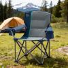 imageTIMBER RIDGE Oversized Folding Camping Chair for Adults Support 550 LBS Heavy Duty with Cup Holder Side Pocket for Camp Lawn Picnic Tan 2 PackNavy2 Pack