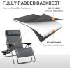 imageTIMBER RIDGE Oversized Zero Gravity Chair 33In Wide XXL Zero Gravity Reclining Chair with Side Table Full Padded Lounge Chair for Outdoor Camping Patio Lawn Heavy Duty Supports 500lbs Blue1 PackGrey1 Pack