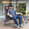 imageTIMBER RIDGE Oversized Zero Gravity Chair 33In Wide XXL Zero Gravity Reclining Chair with Side Table Full Padded Lounge Chair for Outdoor Camping Patio Lawn Heavy Duty Supports 500lbs Blue1 PackBrown1 Pack