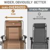 imageTIMBER RIDGE Oversized Zero Gravity Chair 33In Wide XXL Zero Gravity Reclining Chair with Side Table Full Padded Lounge Chair for Outdoor Camping Patio Lawn Heavy Duty Supports 500lbs Blue1 PackBrown2 Pack