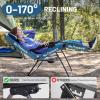 imageTIMBER RIDGE Oversized Zero Gravity Chair 33In Wide XXL Zero Gravity Reclining Chair with Side Table Full Padded Lounge Chair for Outdoor Camping Patio Lawn Heavy Duty Supports 500lbs Blue1 PackBlue2 Pack