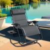 imageTIMBER RIDGE Oversized Zero Gravity Chair 33In Wide XXL Zero Gravity Reclining Chair with Side Table Full Padded Lounge Chair for Outdoor Camping Patio Lawn Heavy Duty Supports 500lbs Blue1 PackGrey1 Pack