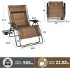 imageTIMBER RIDGE Oversized Zero Gravity Chair 33In Wide XXL Zero Gravity Reclining Chair with Side Table Full Padded Lounge Chair for Outdoor Camping Patio Lawn Heavy Duty Supports 500lbs Blue1 PackBrown2 Pack