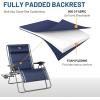 imageTIMBER RIDGE Oversized Zero Gravity Chair 33In Wide XXL Zero Gravity Reclining Chair with Side Table Full Padded Lounge Chair for Outdoor Camping Patio Lawn Heavy Duty Supports 500lbs Blue1 PackBlue1 Pack