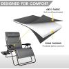 imageTIMBER RIDGE Oversized Zero Gravity Chair 33In Wide XXL Zero Gravity Reclining Chair with Side Table Full Padded Lounge Chair for Outdoor Camping Patio Lawn Heavy Duty Supports 500lbs Blue1 PackGrey2 Pack