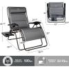 imageTIMBER RIDGE Oversized Zero Gravity Chair 33In Wide XXL Zero Gravity Reclining Chair with Side Table Full Padded Lounge Chair for Outdoor Camping Patio Lawn Heavy Duty Supports 500lbs Blue1 PackGrey2 Pack