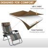 imageTIMBER RIDGE Oversized Zero Gravity Chair Padded Reclining Lounge Chair with Adjustable Headrest ampamp Cup Holder Heavy Duty Support 350 lbs Foldable for Camping Lawn Outdoor ampamp IndoorBrown1 Pack