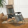 imageTIMBER RIDGE Oversized Zero Gravity Chair Padded Reclining Lounge Chair with Adjustable Headrest ampamp Cup Holder Heavy Duty Support 350 lbs Foldable for Camping Lawn Outdoor ampamp IndoorBrown1 Pack