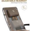 imageTIMBER RIDGE Oversized Zero Gravity Chair Padded Reclining Lounge Chair with Adjustable Headrest ampamp Cup Holder Heavy Duty Support 350 lbs Foldable for Camping Lawn Outdoor ampamp IndoorBrown1 Pack