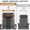 imageTIMBER RIDGE Oversized Zero Gravity Chair Padded Reclining Lounge Chair with Adjustable Headrest ampamp Cup Holder Heavy Duty Support 350 lbs Foldable for Camping Lawn Outdoor ampamp IndoorBrown1 Pack